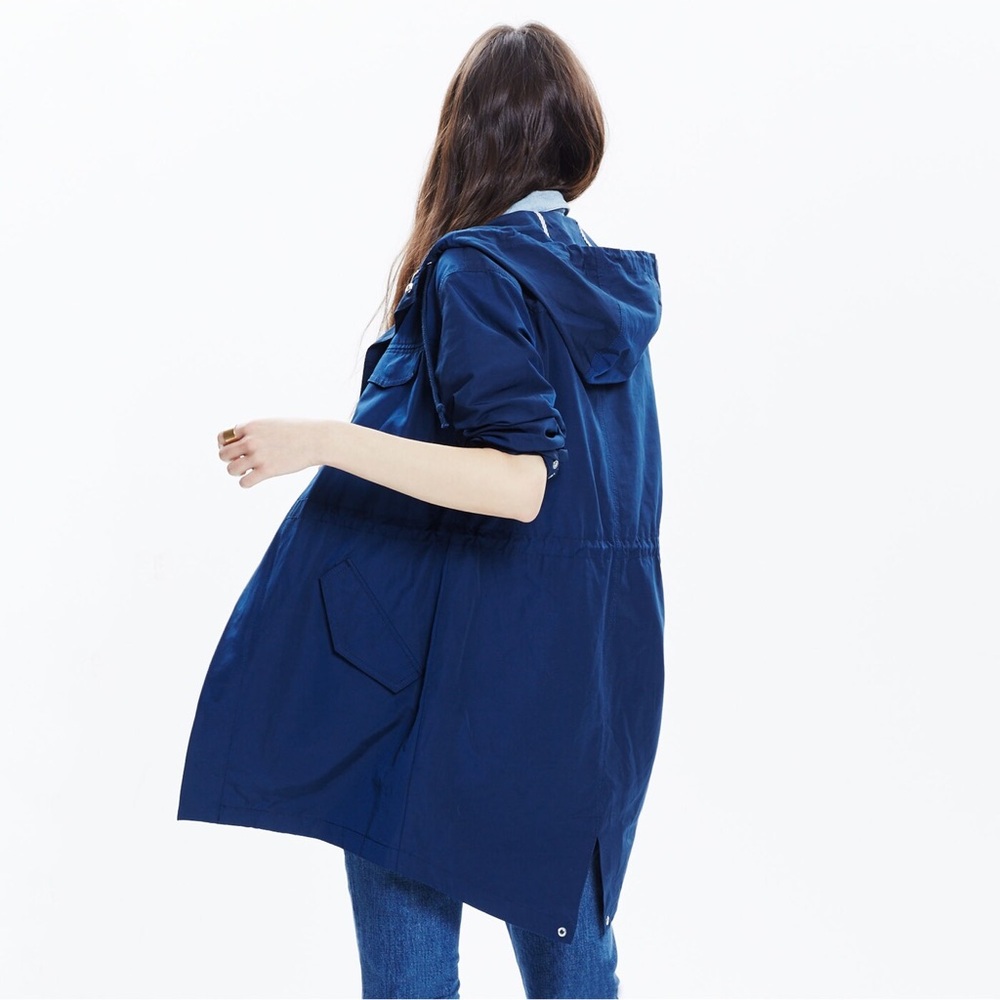 NWT Madewell Women's Navy hooded Anorak size small